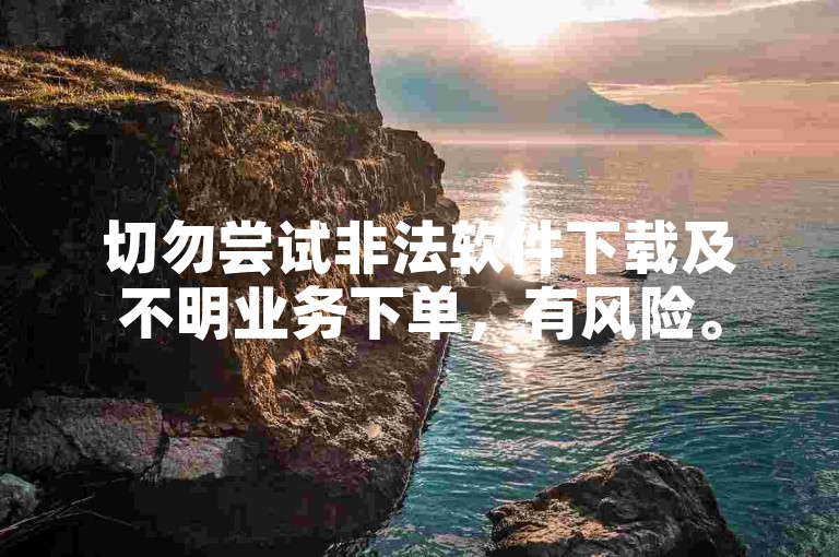 切勿尝试非法软件下载及不明业务下单，有风险。