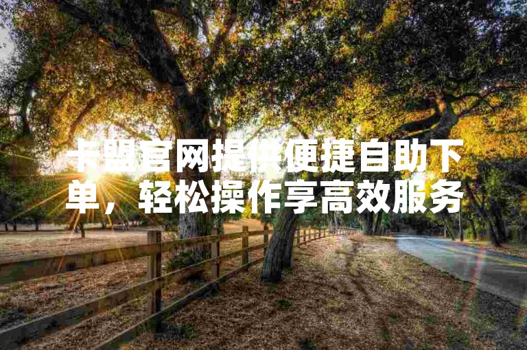 卡盟官网提供便捷自助下单，轻松操作享高效服务。
