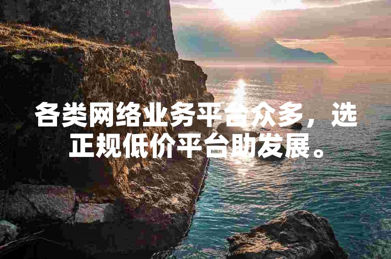 各类网络业务平台众多，选正规低价平台助发展。