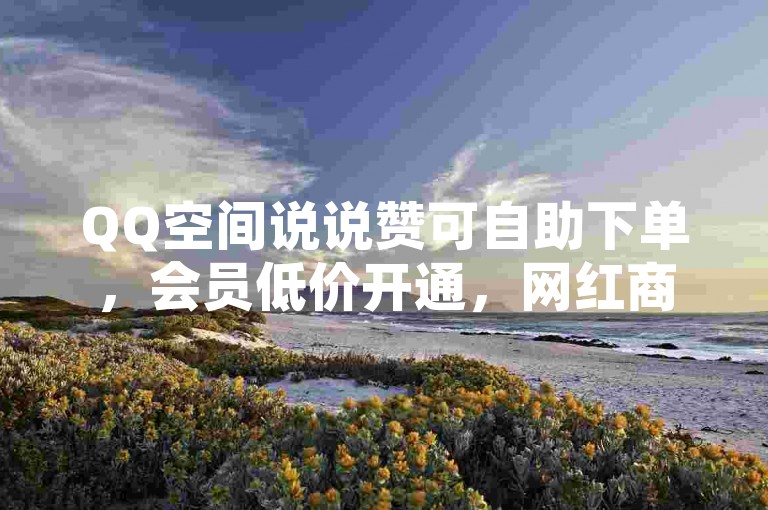 QQ空间说说赞可自助下单，会员低价开通，网红商城有相关服务。