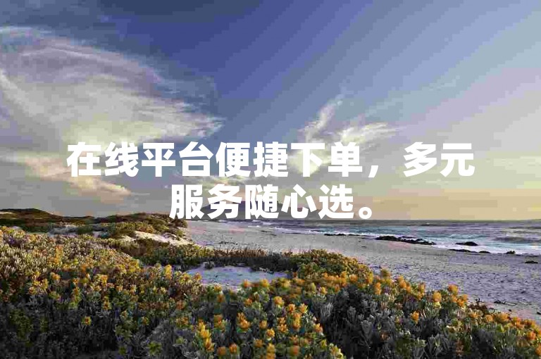 在线平台便捷下单，多元服务随心选。