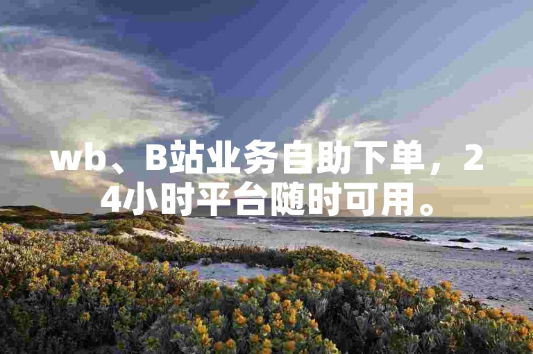 wb、B站业务自助下单，24小时平台随时可用。