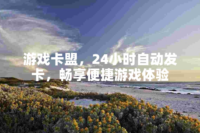 游戏卡盟，24小时自动发卡，畅享便捷游戏体验