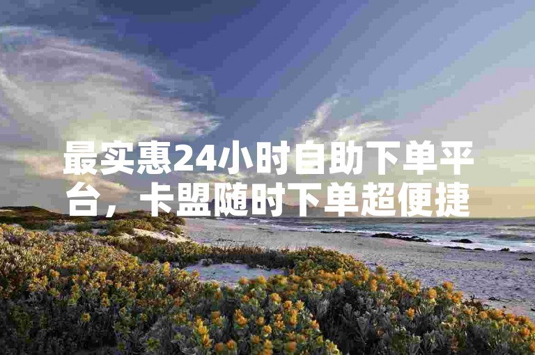 最实惠24小时自助下单平台，卡盟随时下单超便捷。