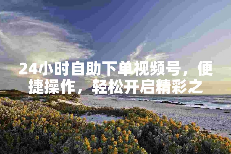 24小时自助下单视频号，便捷操作，轻松开启精彩之旅！