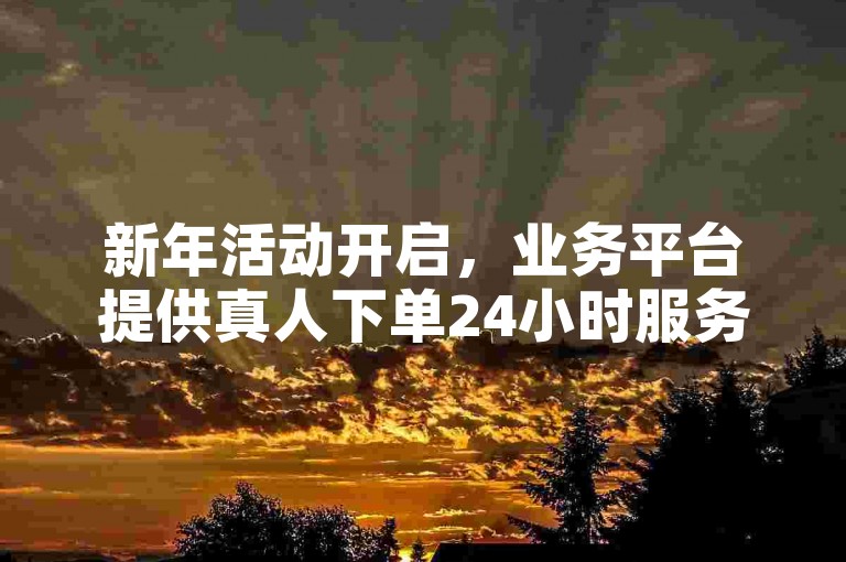 新年活动开启，业务平台提供真人下单24小时服务。