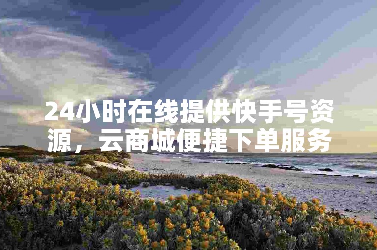 24小时在线提供快手号资源，云商城便捷下单服务。