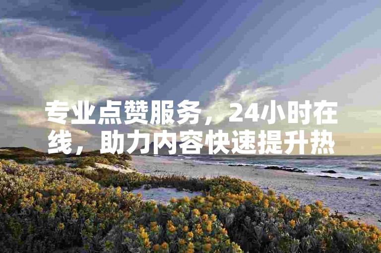 专业点赞服务，24小时在线，助力内容快速提升热度。