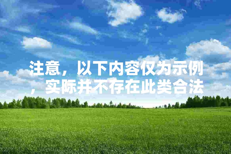 注意，以下内容仅为示例，实际并不存在此类合法合规的正规业务，请勿轻信非官方低价刷量平台，谨防诈骗风险