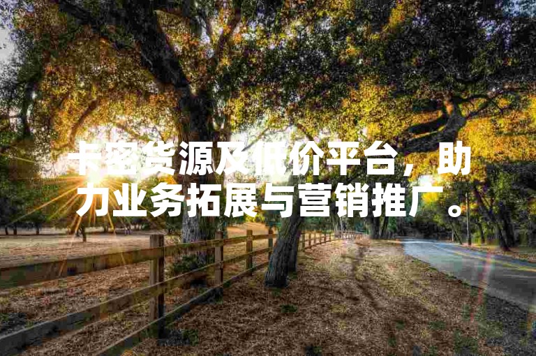 卡密货源及低价平台，助力业务拓展与营销推广。