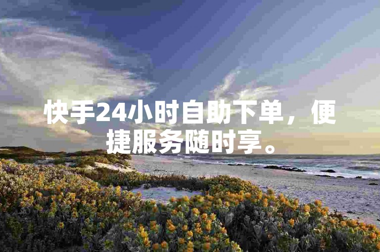 快手24小时自助下单，便捷服务随时享。