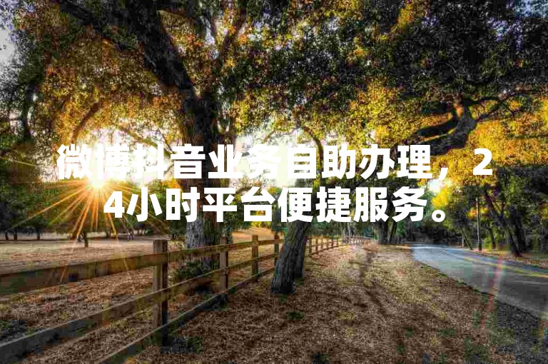 微博抖音业务自助办理，24小时平台便捷服务。