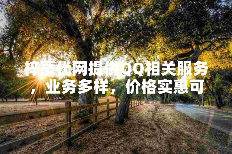 梓豪代网提供QQ相关服务，业务多样，价格实惠可体验。