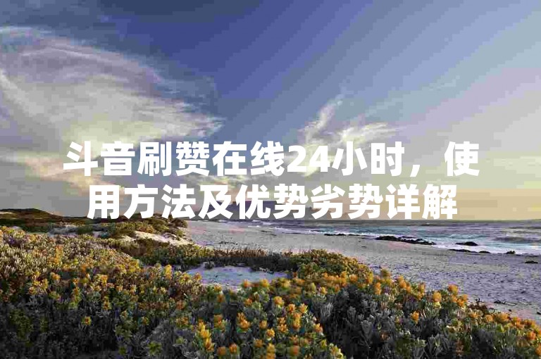 斗音刷赞在线24小时，使用方法及优势劣势详解