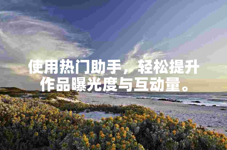 使用热门助手，轻松提升作品曝光度与互动量。