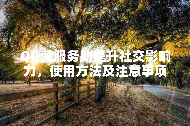 QQ赞服务助提升社交影响力，使用方法及注意事项详解。