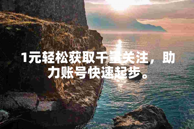 1元轻松获取千量关注，助力账号快速起步。