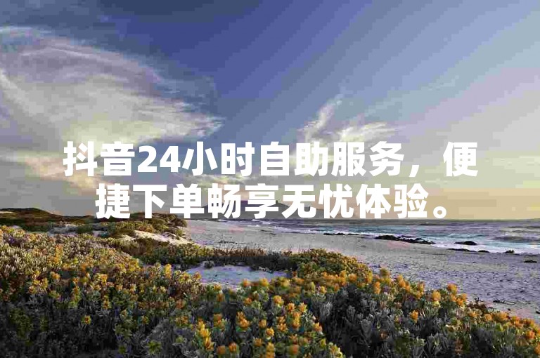 抖音24小时自助服务，便捷下单畅享无忧体验。