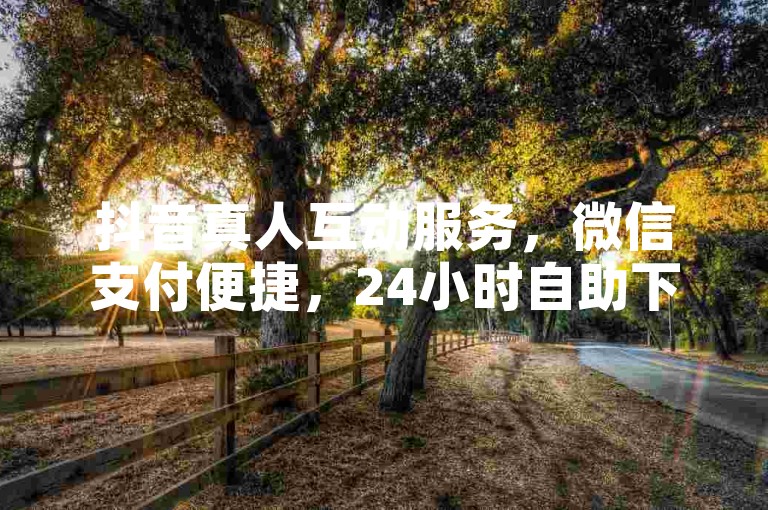 抖音真人互动服务，微信支付便捷，24小时自助下单享优惠。