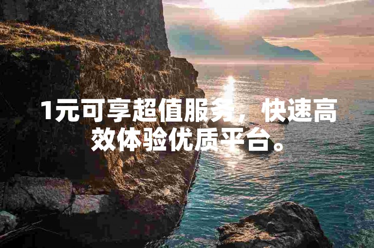 1元可享超值服务，快速高效体验优质平台。
