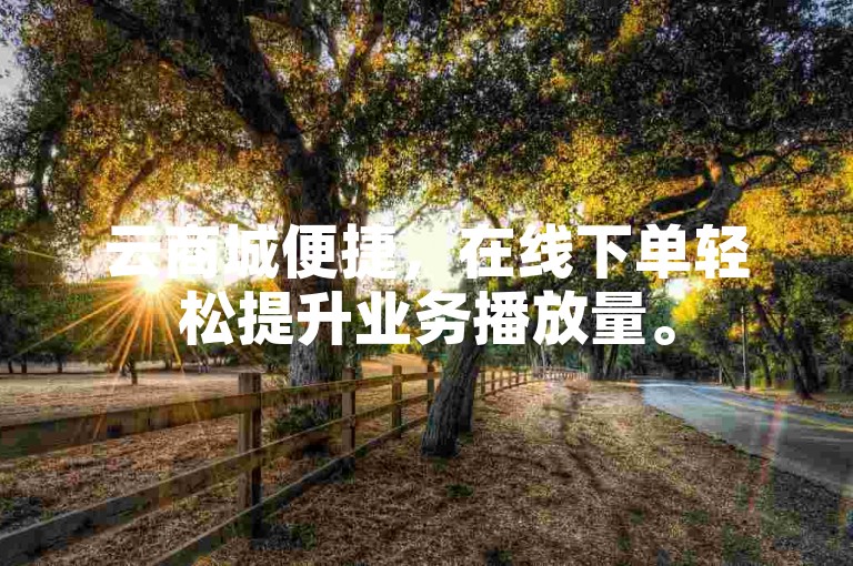 云商城便捷，在线下单轻松提升业务播放量。