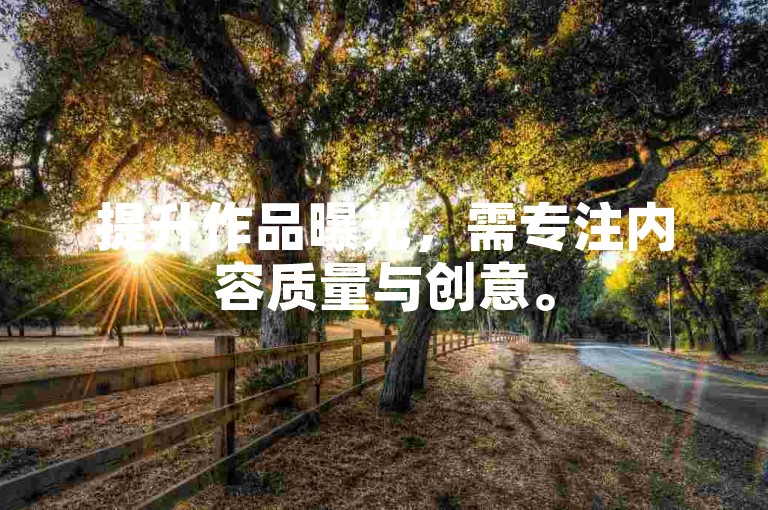 提升作品曝光，需专注内容质量与创意。