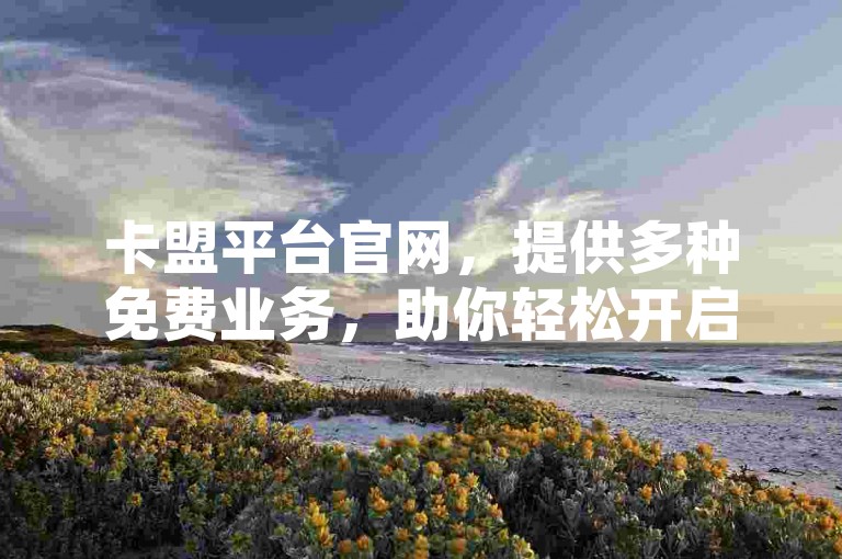 卡盟平台官网，提供多种免费业务，助你轻松开启网络之旅。