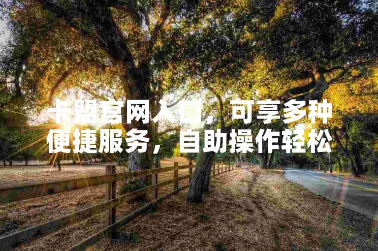 卡盟官网入口，可享多种便捷服务，自助操作轻松无忧。