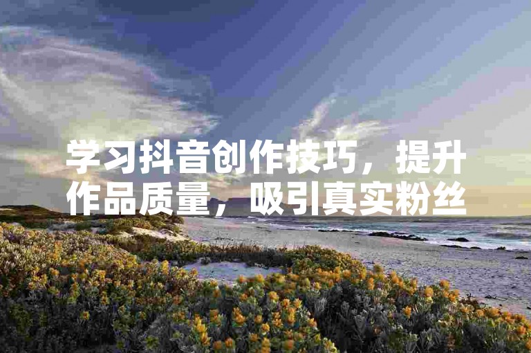 学习抖音创作技巧，提升作品质量，吸引真实粉丝关注。