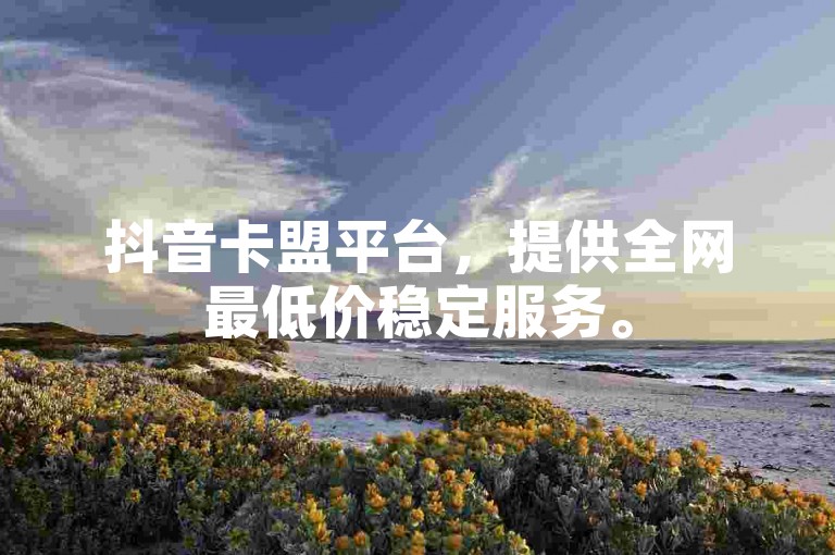 抖音卡盟平台，提供全网最低价稳定服务。