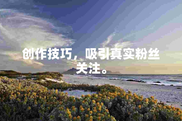 创作技巧，吸引真实粉丝关注。
