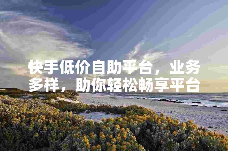 快手低价自助平台，业务多样，助你轻松畅享平台服务。