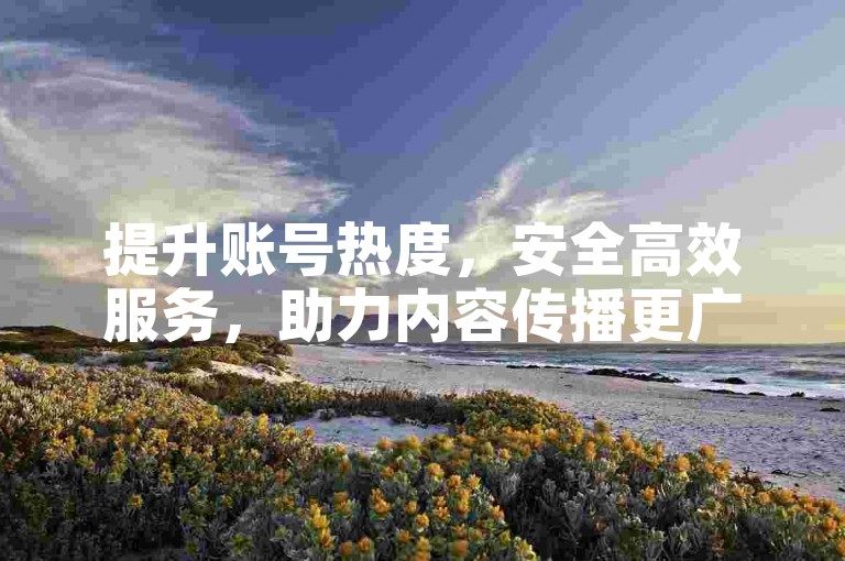提升账号热度，安全高效服务，助力内容传播更广。