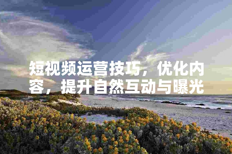 短视频运营技巧，优化内容，提升自然互动与曝光。