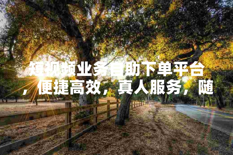 短视频业务自助下单平台，便捷高效，真人服务，随时满足需求。