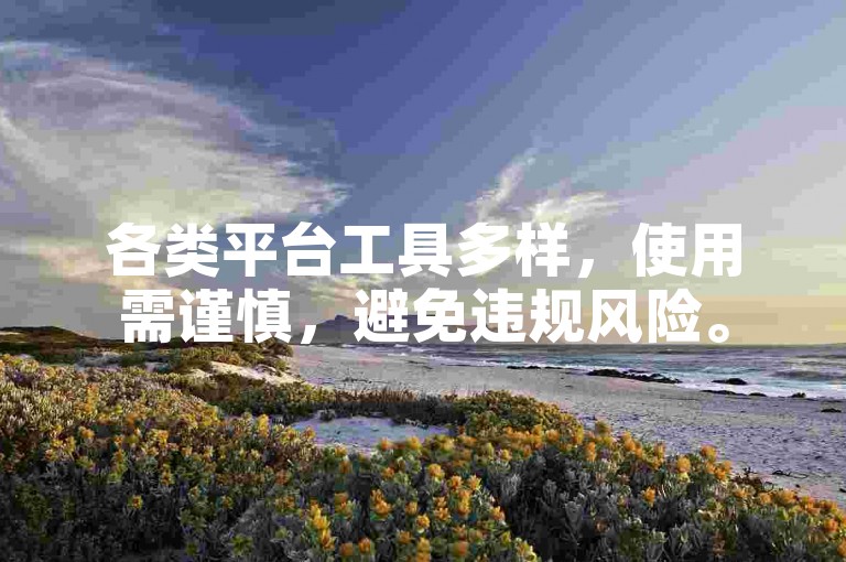 各类平台工具多样，使用需谨慎，避免违规风险。