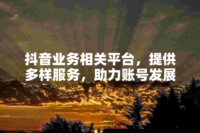抖音业务相关平台，提供多样服务，助力账号发展。