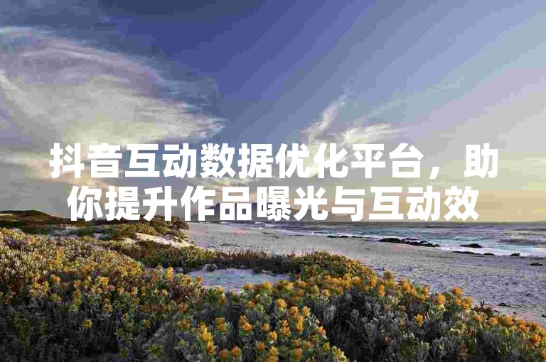 抖音互动数据优化平台，助你提升作品曝光与互动效果。