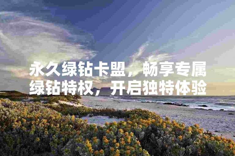 永久绿钻卡盟，畅享专属绿钻特权，开启独特体验之旅。