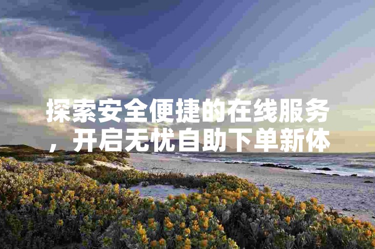 探索安全便捷的在线服务，开启无忧自助下单新体验。
