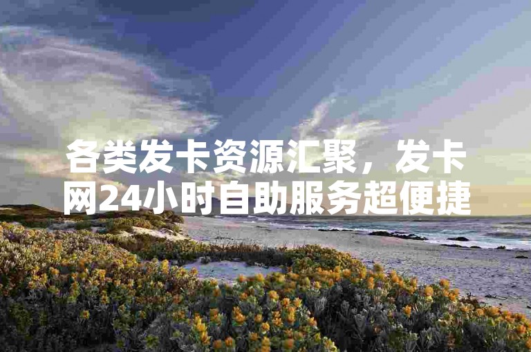 各类发卡资源汇聚，发卡网24小时自助服务超便捷。