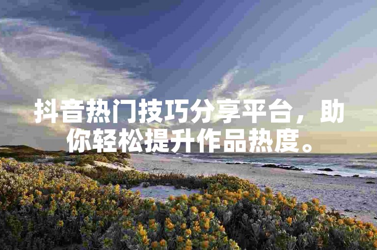抖音热门技巧分享平台，助你轻松提升作品热度。