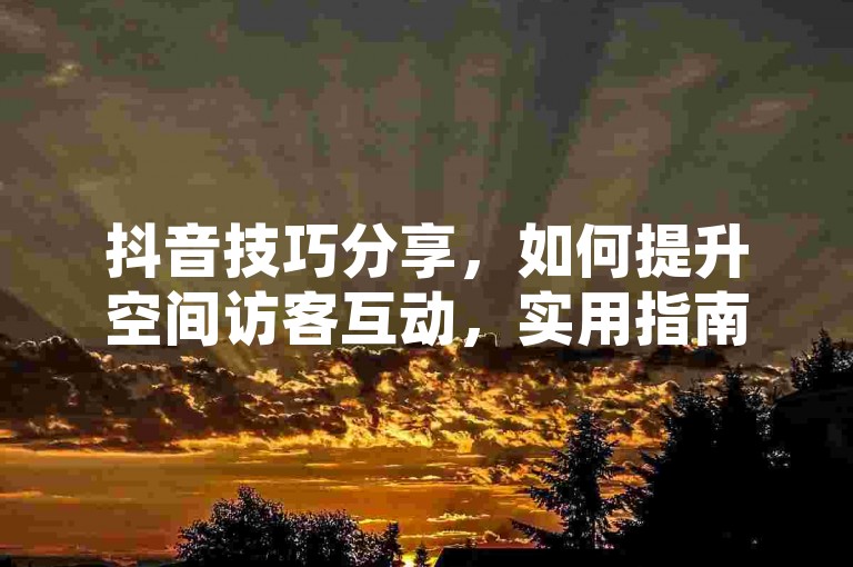 抖音技巧分享，如何提升空间访客互动，实用指南！