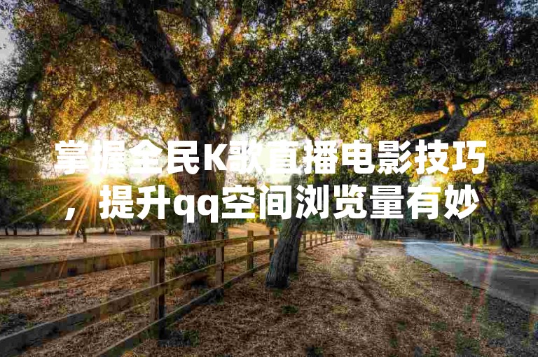 掌握全民K歌直播电影技巧，提升qq空间浏览量有妙招。