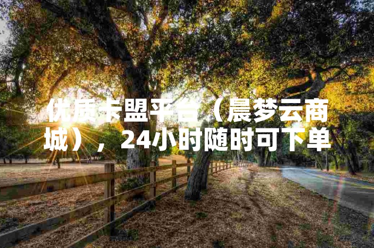 优质卡盟平台（晨梦云商城），24小时随时可下单。
