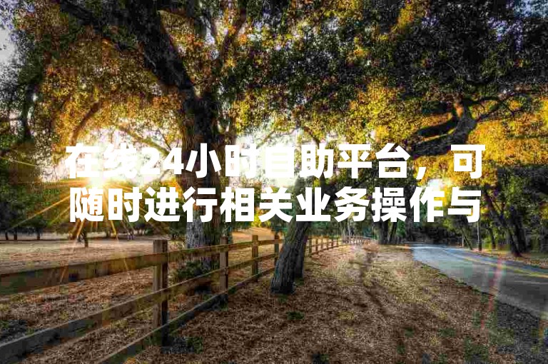 在线24小时自助平台，可随时进行相关业务操作与下单。