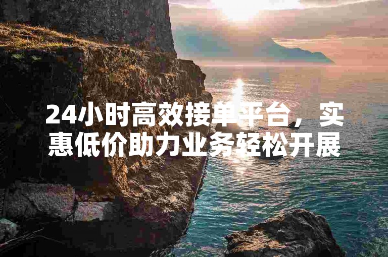 24小时高效接单平台，实惠低价助力业务轻松开展。
