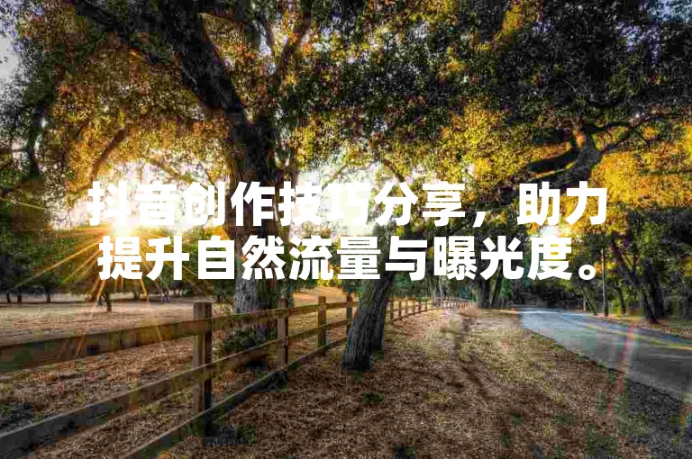 抖音创作技巧分享，助力提升自然流量与曝光度。