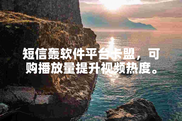 短信轰软件平台卡盟，可购播放量提升视频热度。