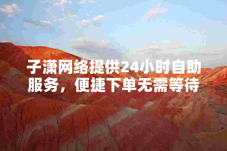 子潇网络提供24小时自助服务，便捷下单无需等待。